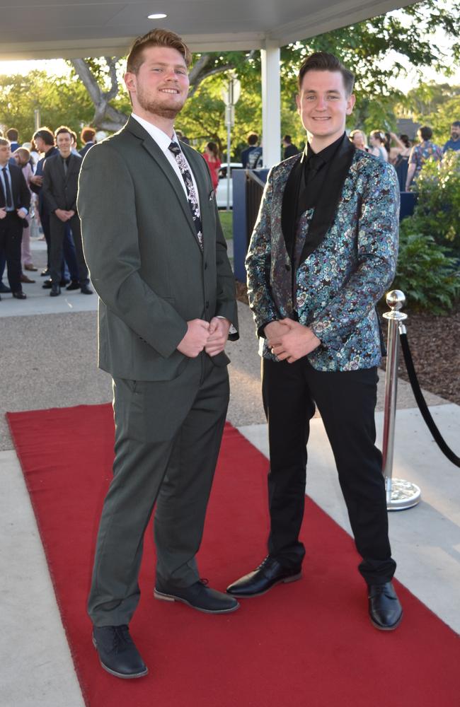 Kyle Mansfield and Samson McBride at the Mountain Creek State High School formal on November 18, 2022. Picture: Sam Turner