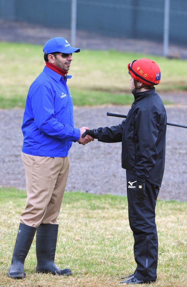 Craig Williams and Godolphin stable trainer Saeed bin Suroor. Picture: Getty Images