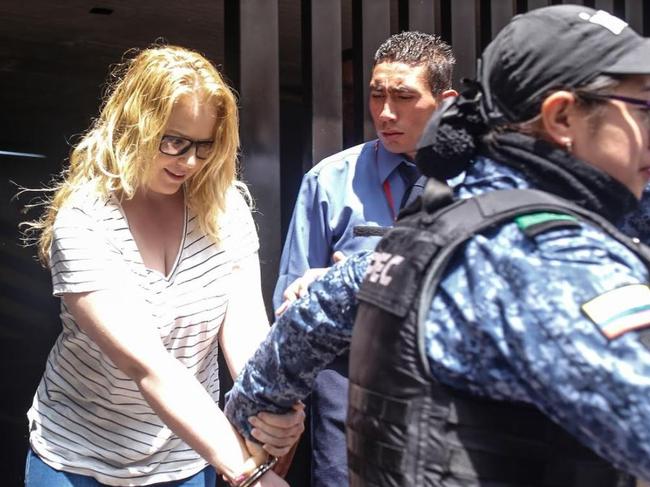 Cassie Sainsbury was found with 5.8kg of cocaine in her suitcase in Bogota. Picture: Ivan Valencia