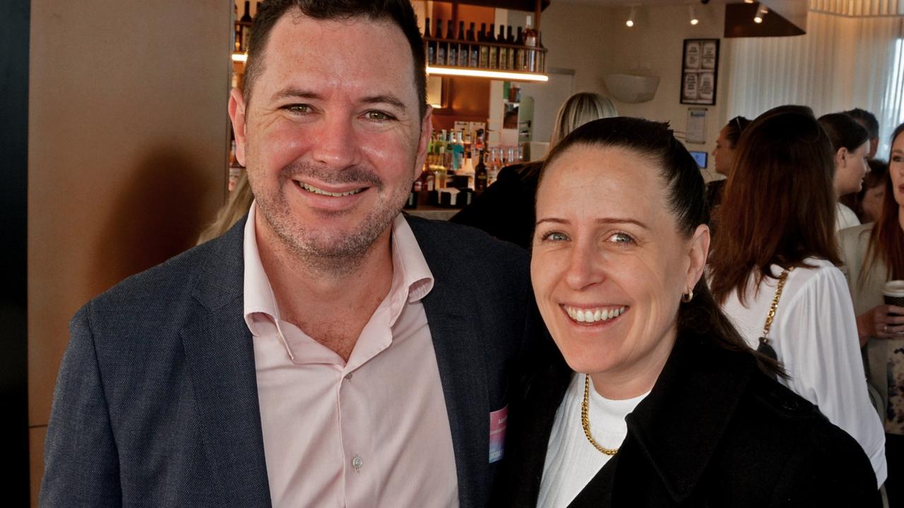 Adam Rowe and Amy Watts at Destination Gold Coast Stars of Tourism breakfast at Isoletto, The Star Gold Coast. Pic: Regina King