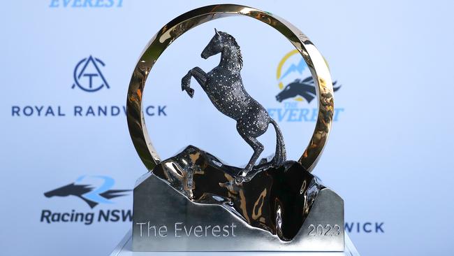 The Everest trophy. Photo: Jeremy Ng/Getty Images.