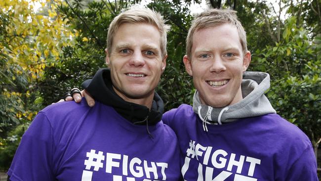 Cousins Nick and Jack Riewoldt in the lead up to Maddie's Match. Picture: David Caird.