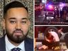 Horror scenes as two shot on Sydney street
