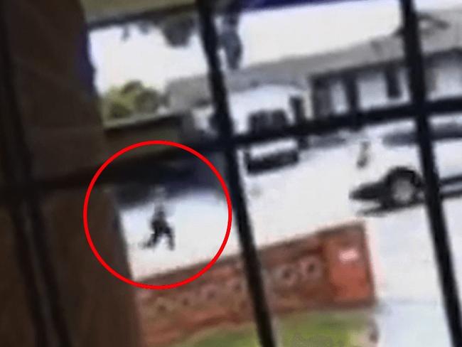 A Melbourne mother is seen running after her car with her baby inside it.