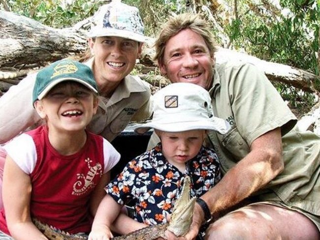 Family ... Bindi Irwin with mum, Terri dad, Steve and brother, Robert. Picture: Supplied