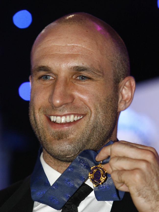 Chris Judd with his 2010 Brownlow Medal.