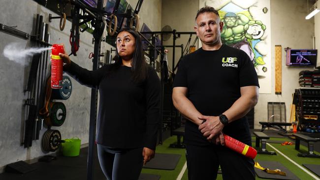 Tanya Kaur and Michael Paps, the co-owners of U8F Gym in Chipping Norton, have been battling mosquitoes at work and home. Picture: Jonathan Ng