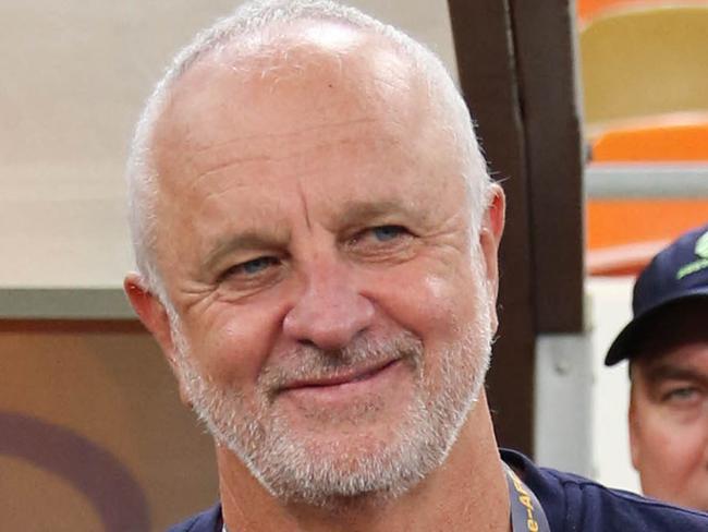 Australia's coach Graham Arnold reacts during the 2022 Qatar World Cup Asian Qualifiers football match between Saudi Arabia and Australia, at the King Abdullah Sport City Stadium in the city of Jeddah, on March 29, 2022. (Photo by AFP)