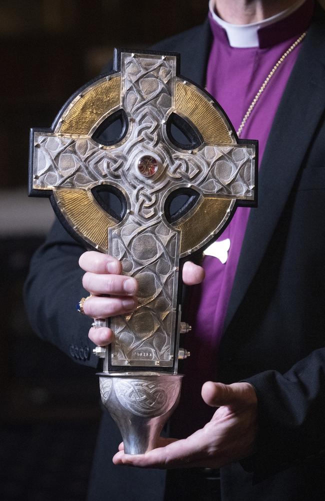 It contains two shards from the cross said to have been used in the crucifixion of Jesus Christ. Picture: Getty Images