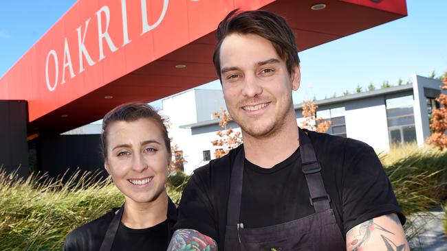 Chefs Jo Barrett and Matt Stone of Oakridge Wines in the Yarra Valley.