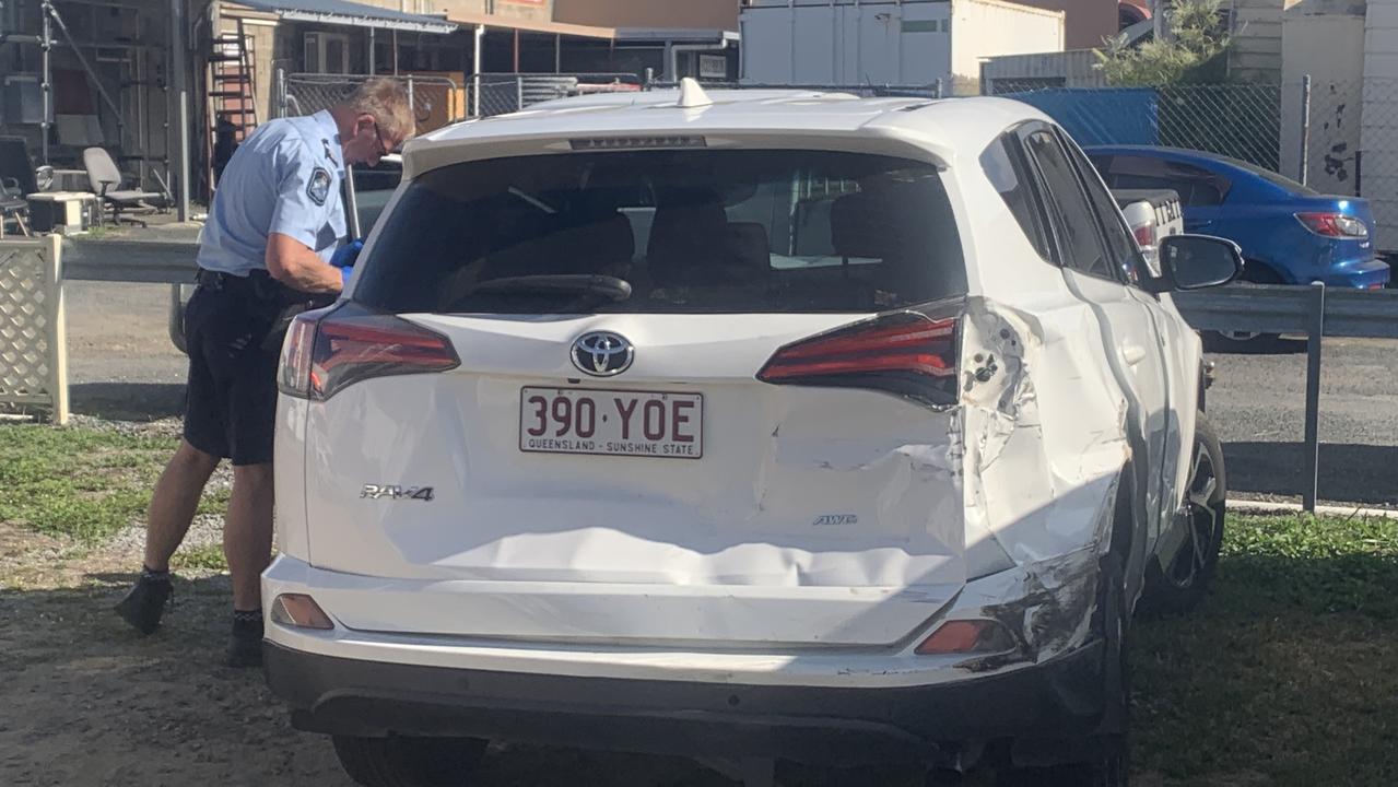 The stolen RAV4 found dumped in Quay Lane.