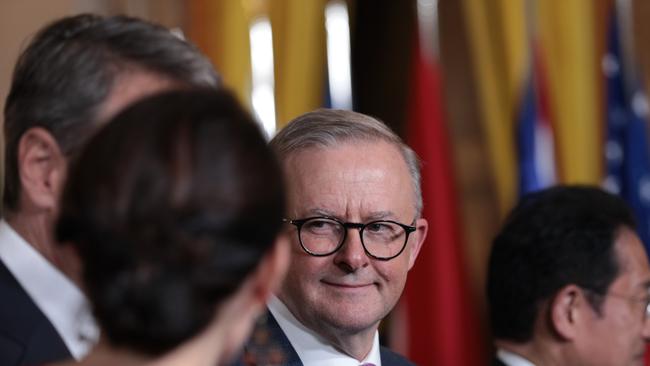 Prime Minister Anthony Albanese at a gala to open the summit hosted by King and Queen of Spain at the royal palace in Madrid. Picture: Supplied.