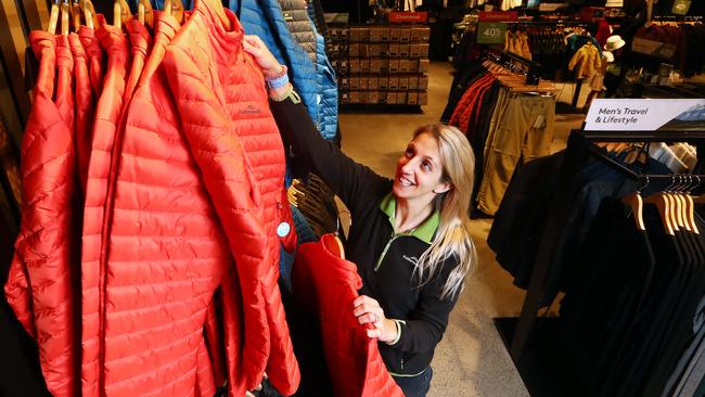 Kathmandu shares are gaining after the retailer reported a strong sales uptick. Picture: Aaron Francis/The Australian.