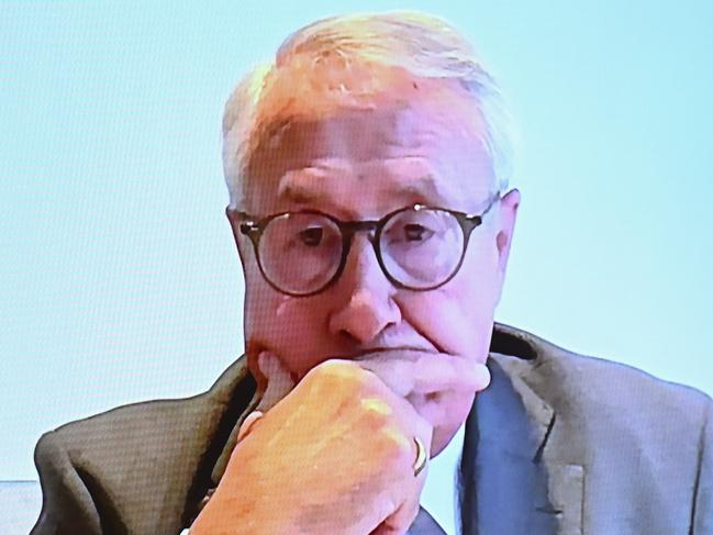 CANBERRA, AUSTRALIA  - NewsWire Photos - November 29, 2024: Wayne Swan, CBUS Super Chair appears via video conference at the Economics References Committee public hearing at Parliament House in Canberra. Picture: NewsWire / Martin Ollman