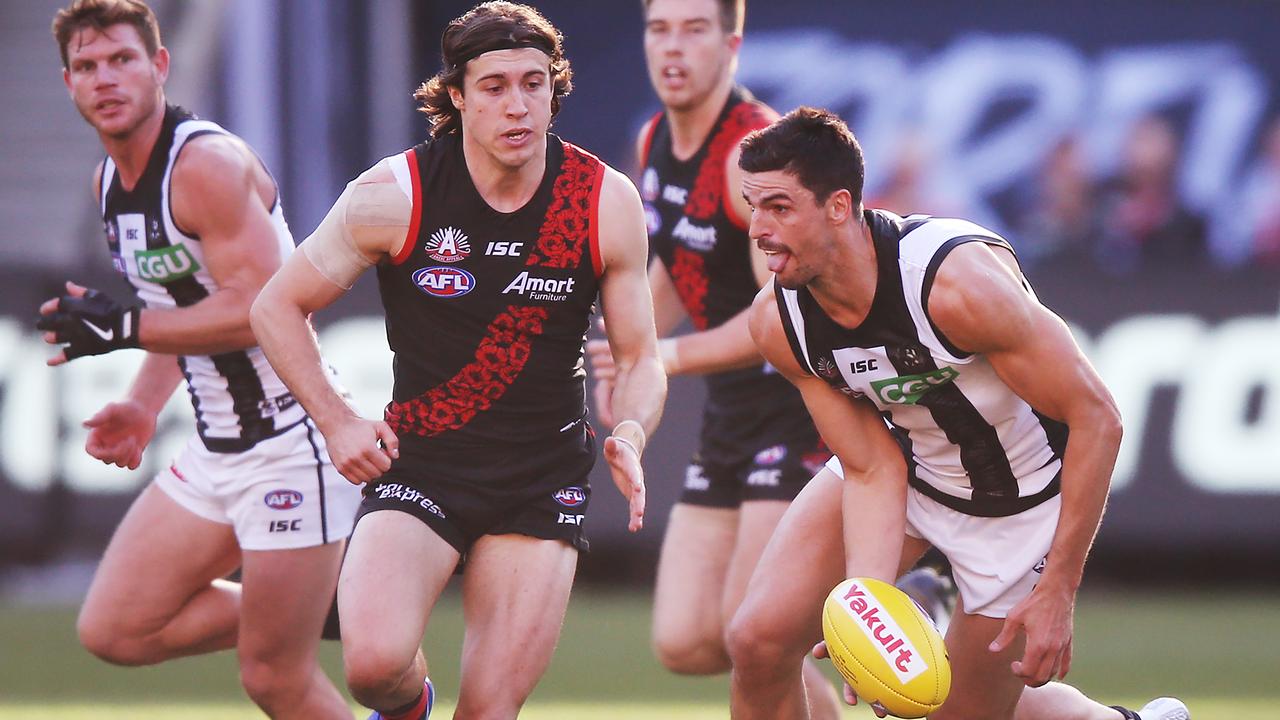 Scott Pendlebury and Andrew McGrath. (Photo by Michael Dodge/Getty Images)