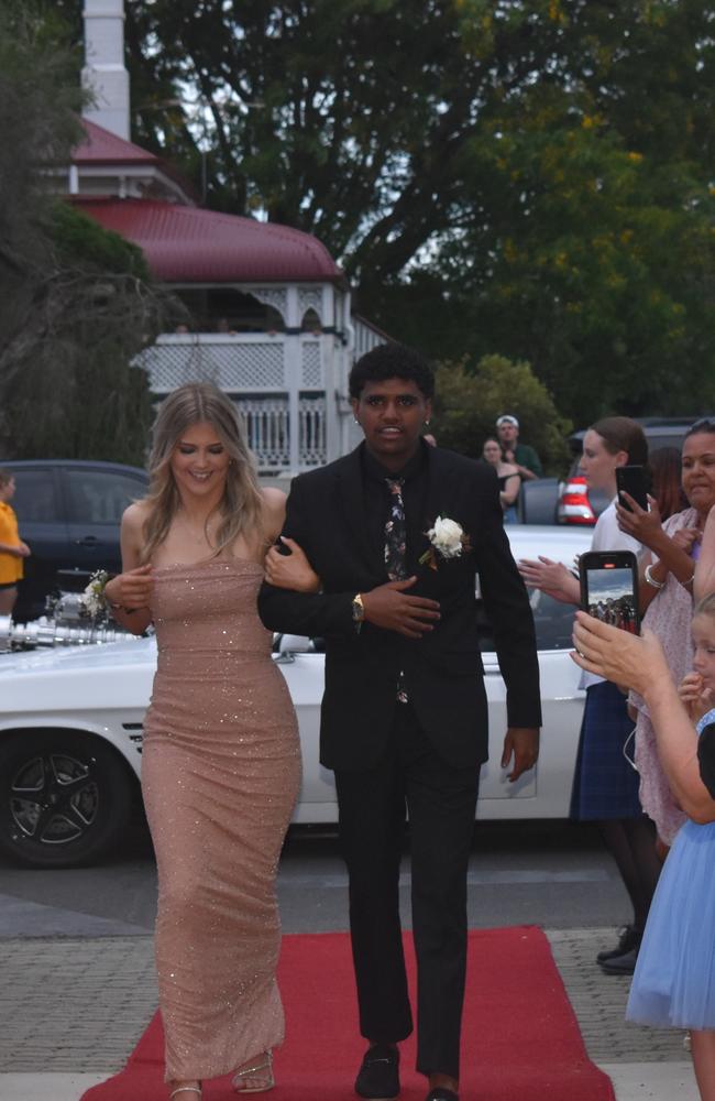 Lily Scanlan and Reeion Jarrett at the 2024 Warwick State High School formal. November 15, 2024.