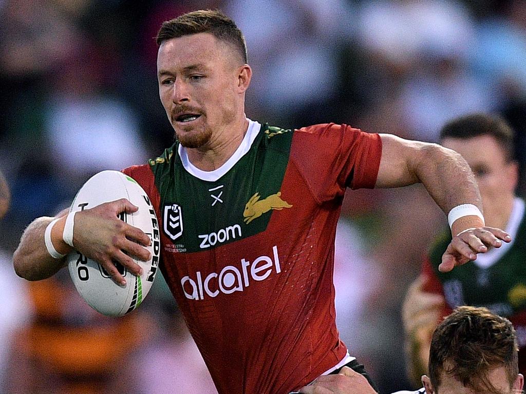 Damien Cook of the Rabbitohs is on track to once again dominate the hooker position. Picture: AAP Image/Dan Himbrechts