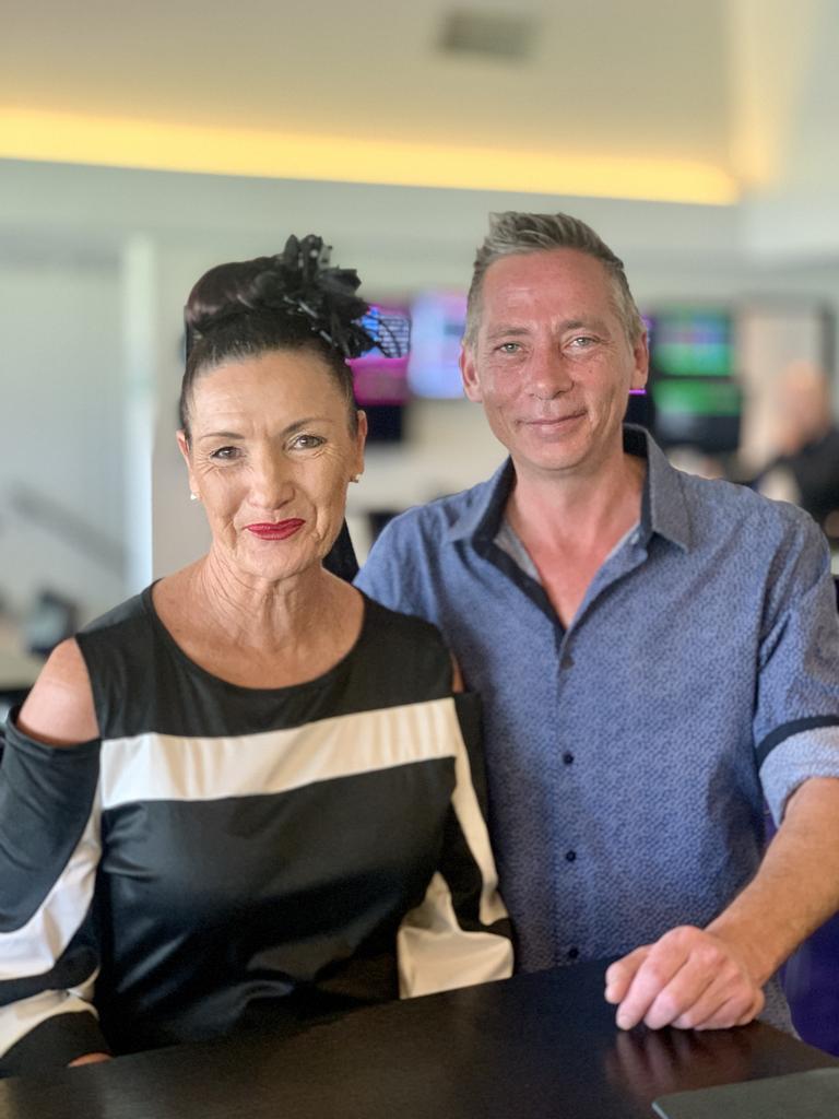 Locals Karen Hambleton O’Grady and Greig Martin in Surfers Paradise. Picture: JENNY MASTERS