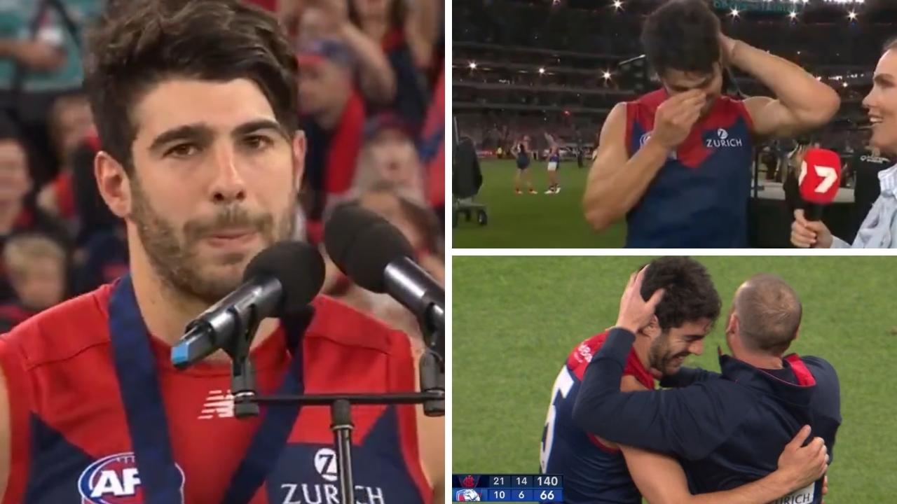 Christian Petracca after the game. Photo: Twitter, @7AFL.