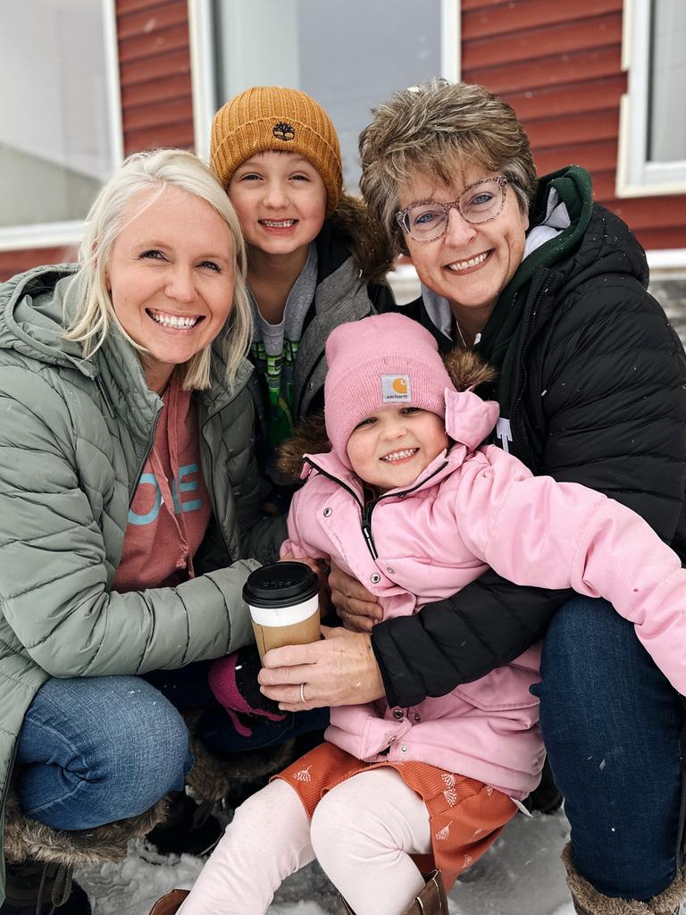 Ketchum with her children from her previous marriage. Picture: SWNS