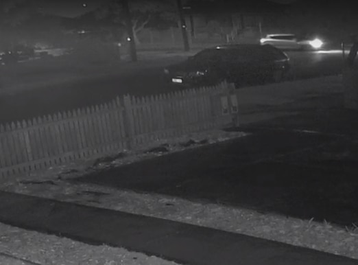 The stolen Suzuki was captured circling the house before the shooting. Picture: Supplied.