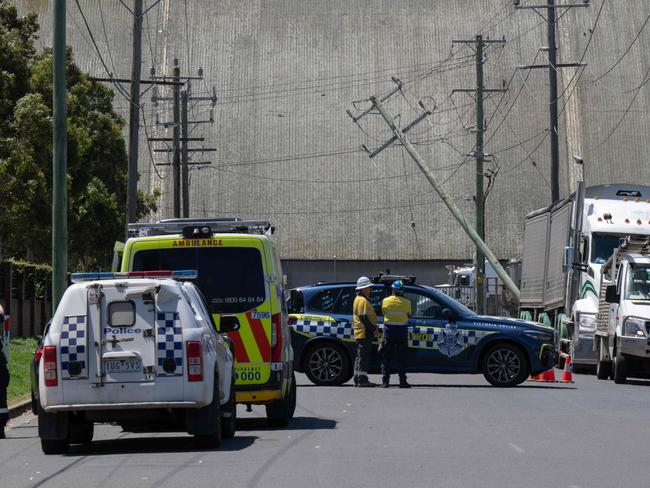 Downed power pole causes outage in North Geelong business park