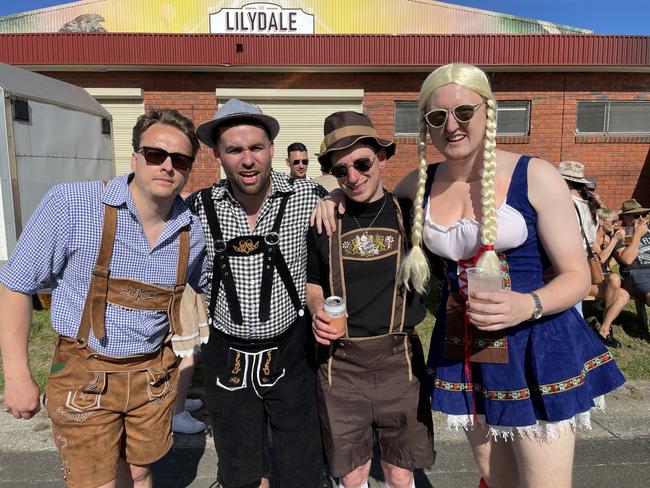 David, Richard and Joseph Anthony at the 2024 Yarra Valley Oktoberfest. Picture: Himangi Singh.