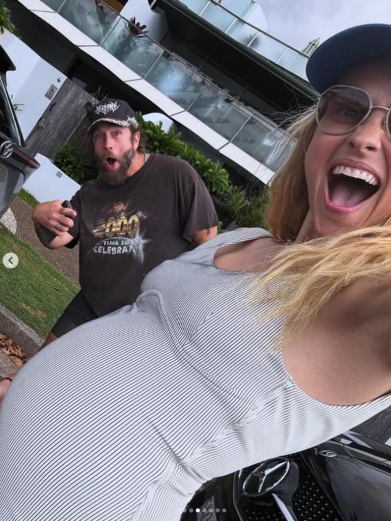 Teresa Palmer is expecting her fifth child with husband Mark Webber. Picture: Instagram.