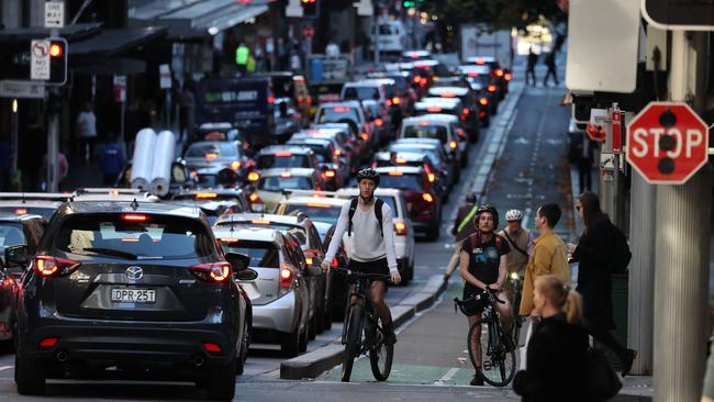 The report said light vehicles (cars and light commercial vehicles combined) produced 62 per cent of total transport emissions in 2019, and 12 per cent of Australia’s total emissions. Picture: NCA NewsWire/Dylan Coker