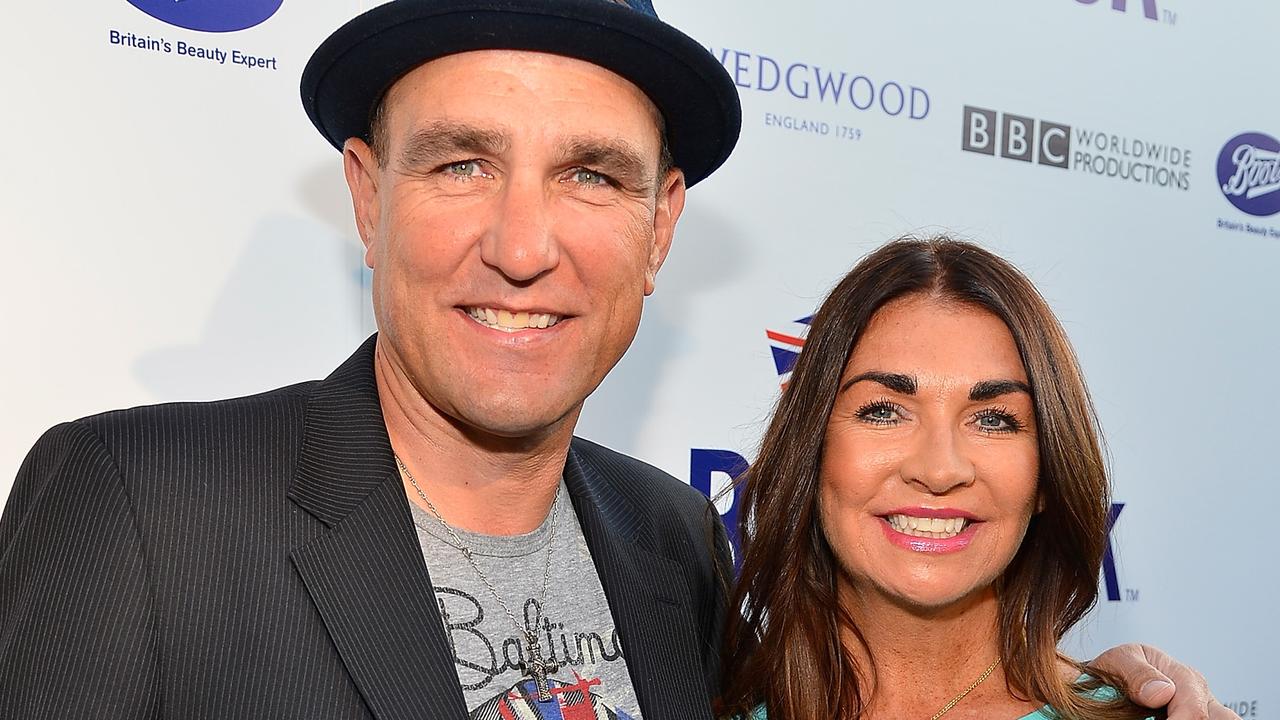 Tanya Jones, wife of retired footballer and actor Vinnie Jones, arrived at  LAX Airport on a flight from London. She was seen wearing Louis Vuitton  scarf, black outfit and leather boots while