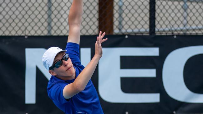 Cairns paratennis athlete Ben Wenzel, 15, won the 2022 ITS Sydney tournament and is currently ranked #6 in the world. Photo: Glen Braithwaite