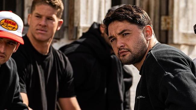 Roosters players take a walk around Venice Beach, California. Picture: Instagram/@sydneyroosters