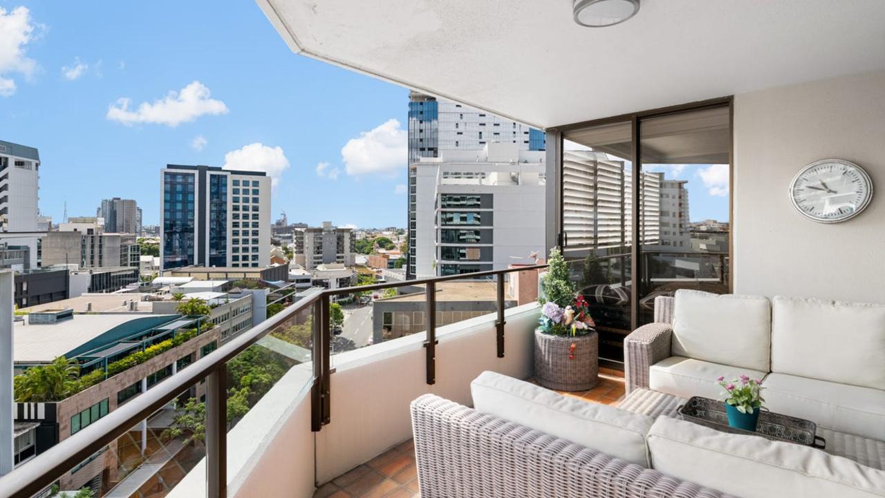 The view from an apartment at 40/35 Astor Tce, Spring Hill, which is on the market.