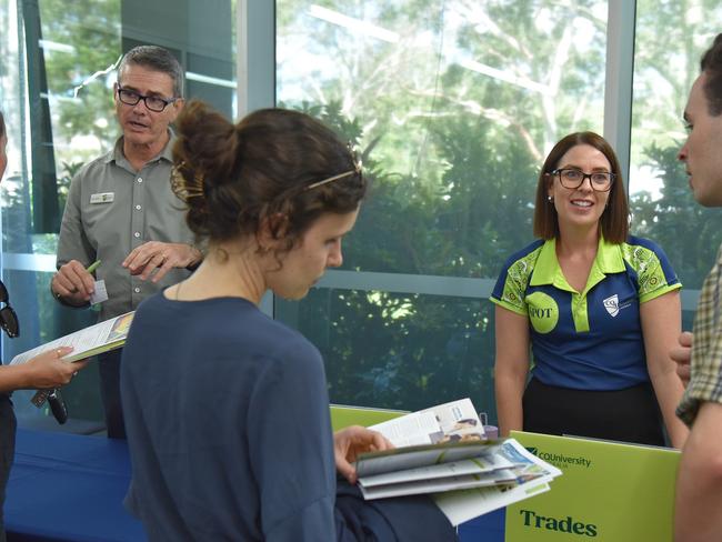 Early childhood was one of the many popular course areas at the CQU TAFE Careers Expo. Supplied: Central Queensland University