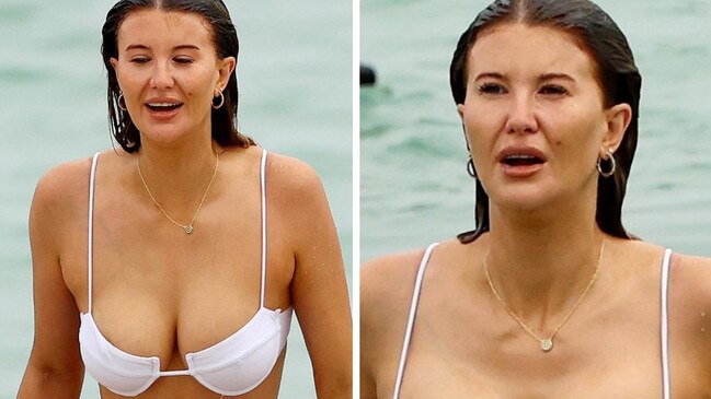 Aussie star’s ‘barely-there’ G-string bikini. Picture: Instagram/LaurenDunn