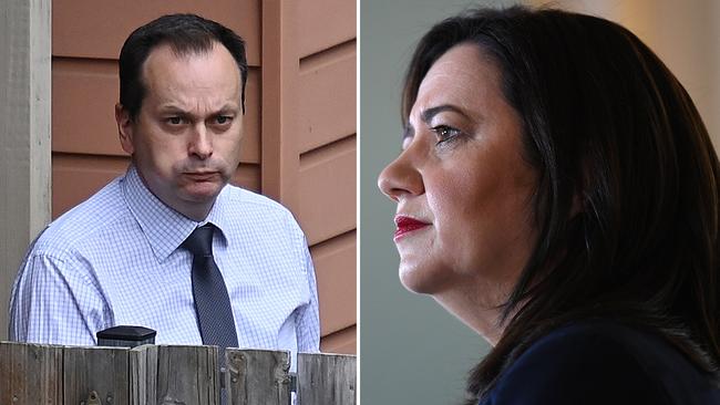 Lobbyist Evan Moorhead and Queensland Premier Annastacia Palaszczuk. Pictures: Lyndon Mechielsen, Dan Peled.