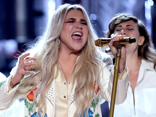 Recording artist Kesha performs onstage. Picture: Getty