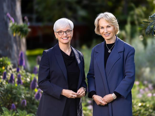 A picture of Professor Johnston with the University of Melbourne Chancellor, Jane Hansen. Picture credit: Peter Casamento/University of Melbourne.