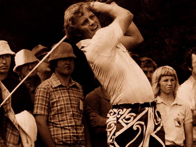 Golf - golfer Jack Newton competing in tournament 26 Oct 1974. a/ct 1970s