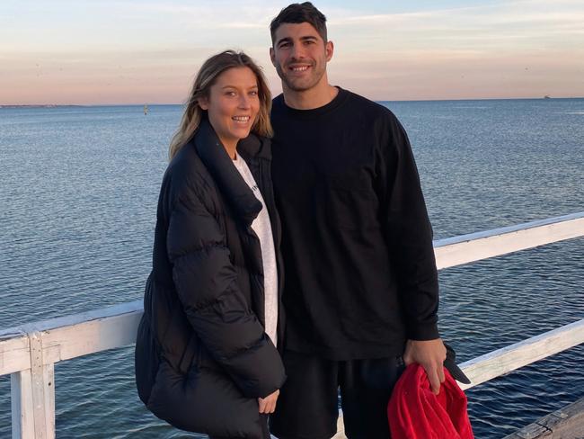 Christian Petracca with his girlfriend Bella.