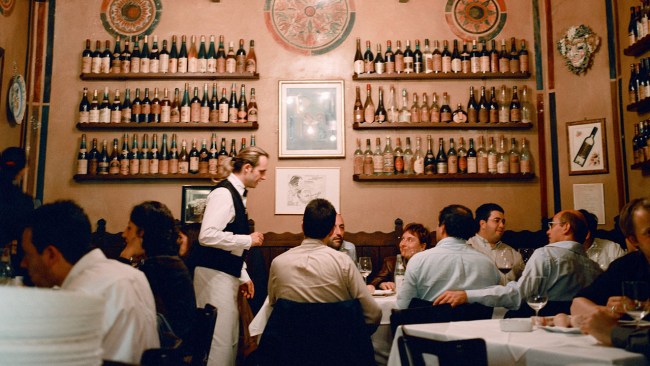 Dining at Antica Bottega Del Vino in Verona, Italy.