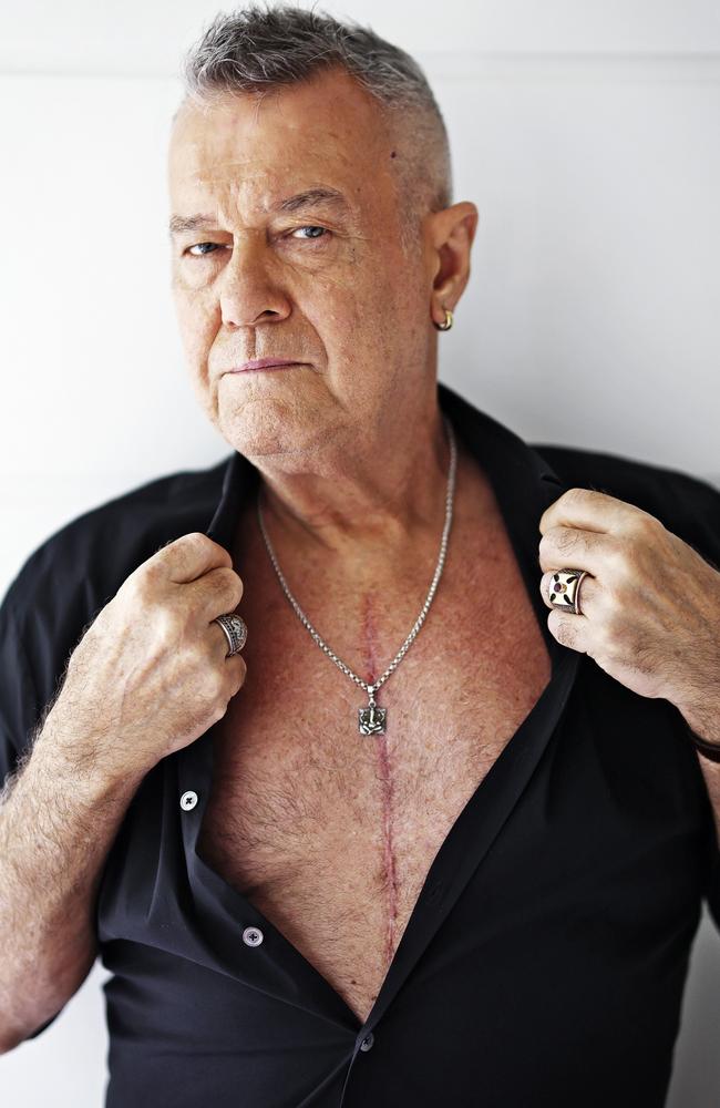 Australian rock legend Jimmy Barnes recovers at home after major surgery. Picture Sam Ruttyn