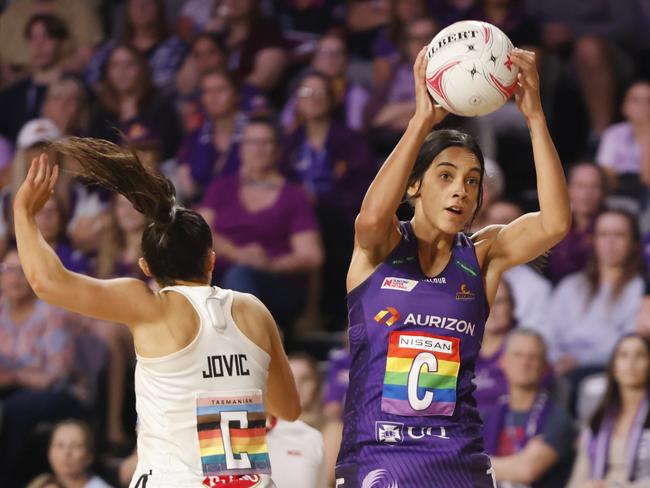 Hulita Veve produced an incredible second half to help lead the Firebirds to victory. Picture: Glenn Hunt/Getty Images