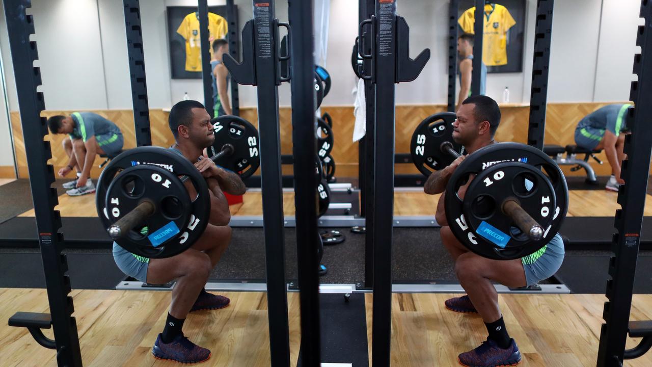 Kurtley Beale hits the gym in Odawara, Japan. Picture: Dan Mullan/Getty Images