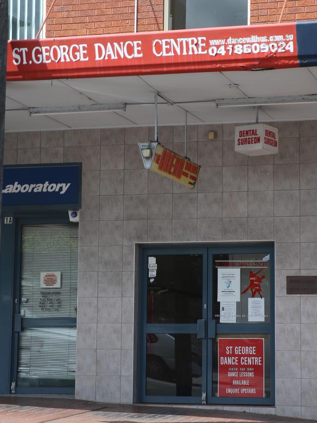 The St George Dance Studio Derby St Kogarah where the attack happened. Picture: John Grainger