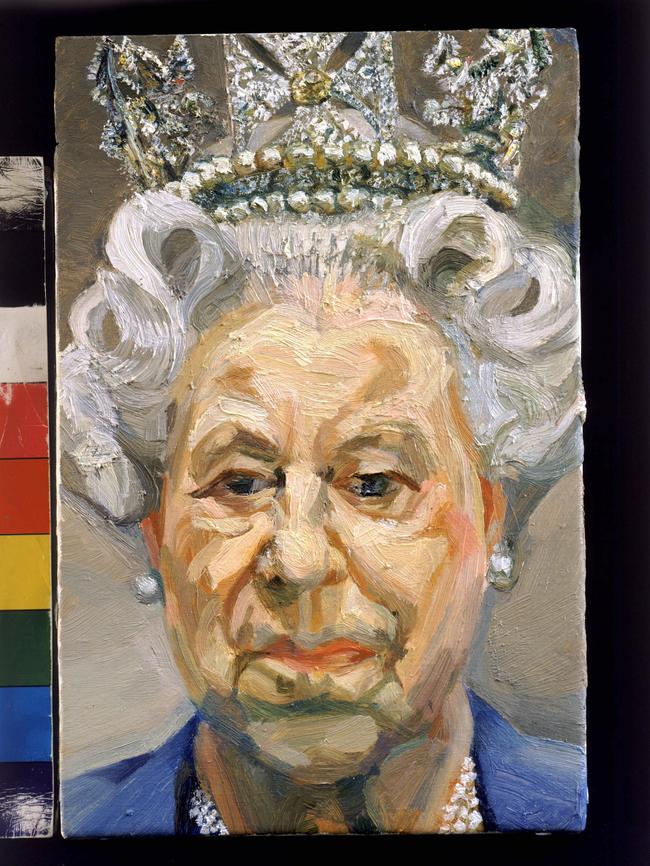 A portrait of Queen Elizabeth II, by artist, Lucian Freud which the late monarch wisely declined to offer an opinion about.