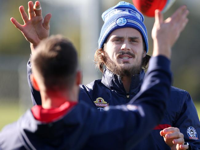 Tom Boyd at Western Bulldogs training. Picture: Michael Klein