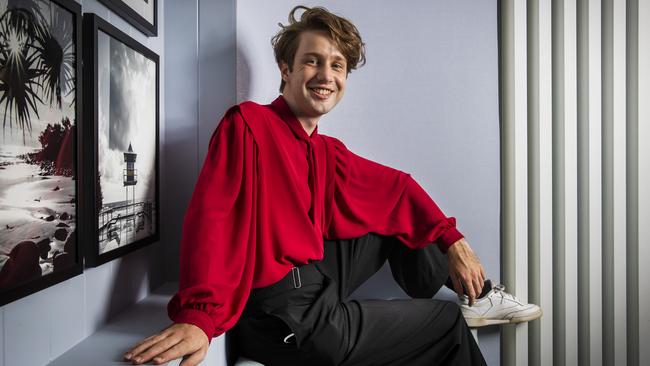 Toowoomba artist Jude York, aka Jeremy Beamish, pictured on the Gold Coast ahead of Eurovision. Picture: NIGEL HALLETT