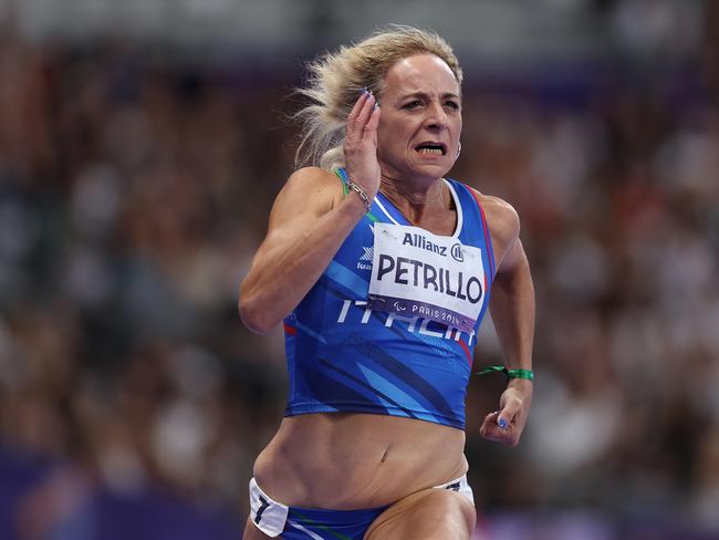 Valentina Petrillo of Team Italy competes during the Women's 200m T12 Semi Final.