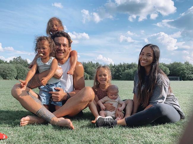 Sonny Bill Williams with his family.